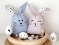 Preview: Osternest Hase rosa/blau