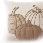 Preview: Kissenhülle mit Kürbis-Motiv – Herbstliche Dekokissenhülle 45 x 45 cm