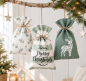 Preview: 3er Geschenkbeutel Weihnachten grün
