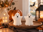 Preview: 2er Set Geister-Kerzen – Halloween Kerzen – Halloween Deko