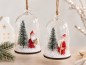 Preview: Weihnachtsanhänger 2er Set mit Santa & Tannenbaum Glas