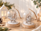 Preview: Weihnachtsdeko Glas natur-grau 2er Set