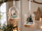 Preview: Weihnachtsdeko Glas grün 2er Set
