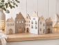 Preview: Dekohäuser aus Holz und Filz – Klappbare Weihnachtsdeko im skandinavischen Stil