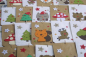 Preview: Handgemachter Adventskalender mit Waldtieren – 24 Papiertüten in Weiß & Braun