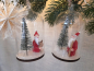 Preview: Weihnachtsanhänger 2er Set mit Santa & Tannenbaum Glas