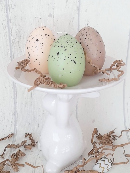 Preview: Eierkerze Kerze Ostern (grün, wollweiß oder taupe)