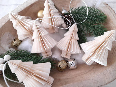 6er Set Tannen Anhänger Weihnachtsdeko
