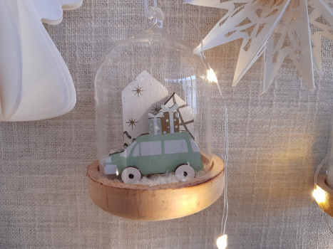 Preview: Weihnachtsdeko Glas grün 2er Set