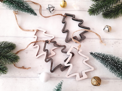 4er Holz Tannenbaum Lasercut