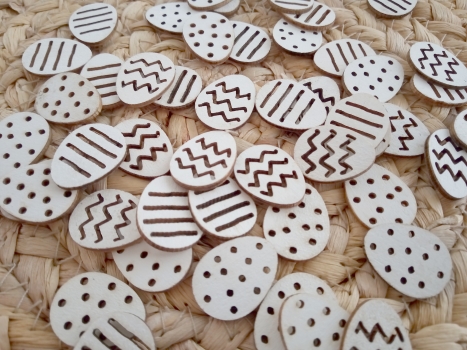 Preview: Streuteile Holz Ostereier