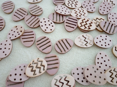 Preview: Streuteile Holz Ostereier