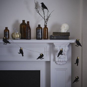 Halloween Rabe Licherkette