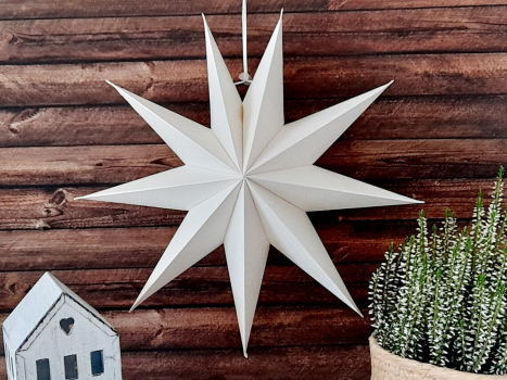 Papierstern Weiß – Weihnachtsstern aus Papier
