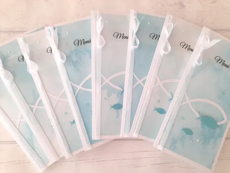 Taufeinladung Aquarell Fische