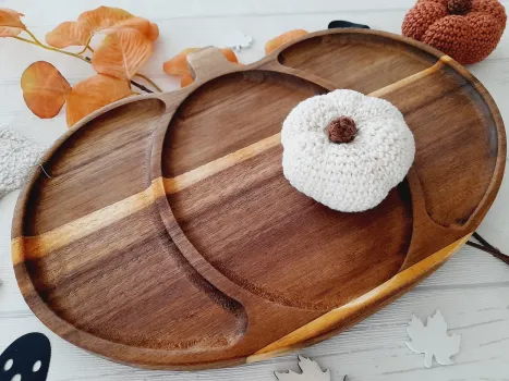 Kürbis Tablett Holz