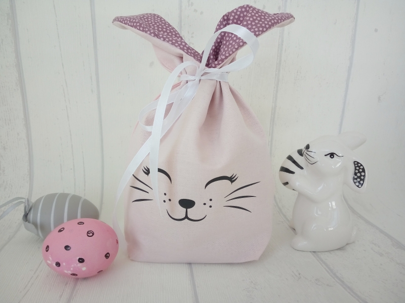 Osterkorb Hase rosa beere