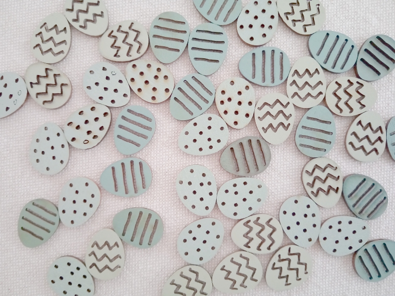 Streuteile Holz Ostereier