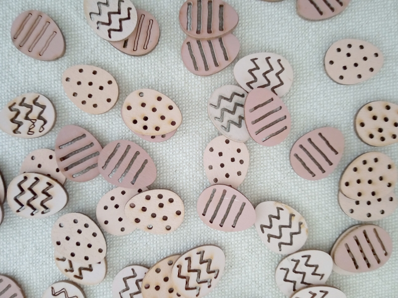 Streuteile Holz Ostereier