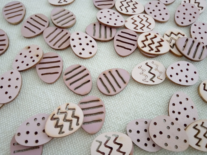 Streuteile Holz Ostereier