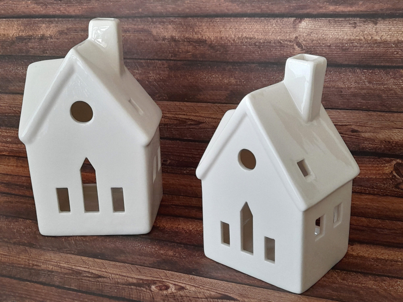 2er Set Keramik Lichthäuser