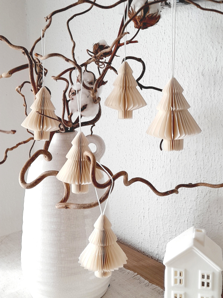 6er Set Papier Tannenbäume