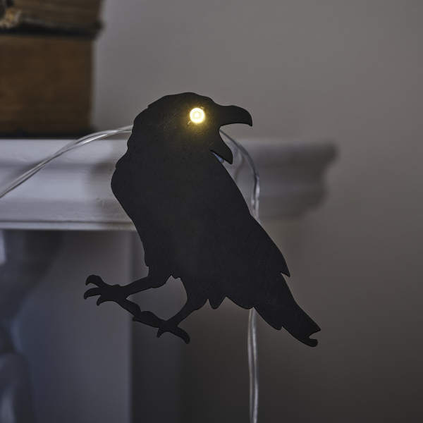 Halloween Rabe Licherkette