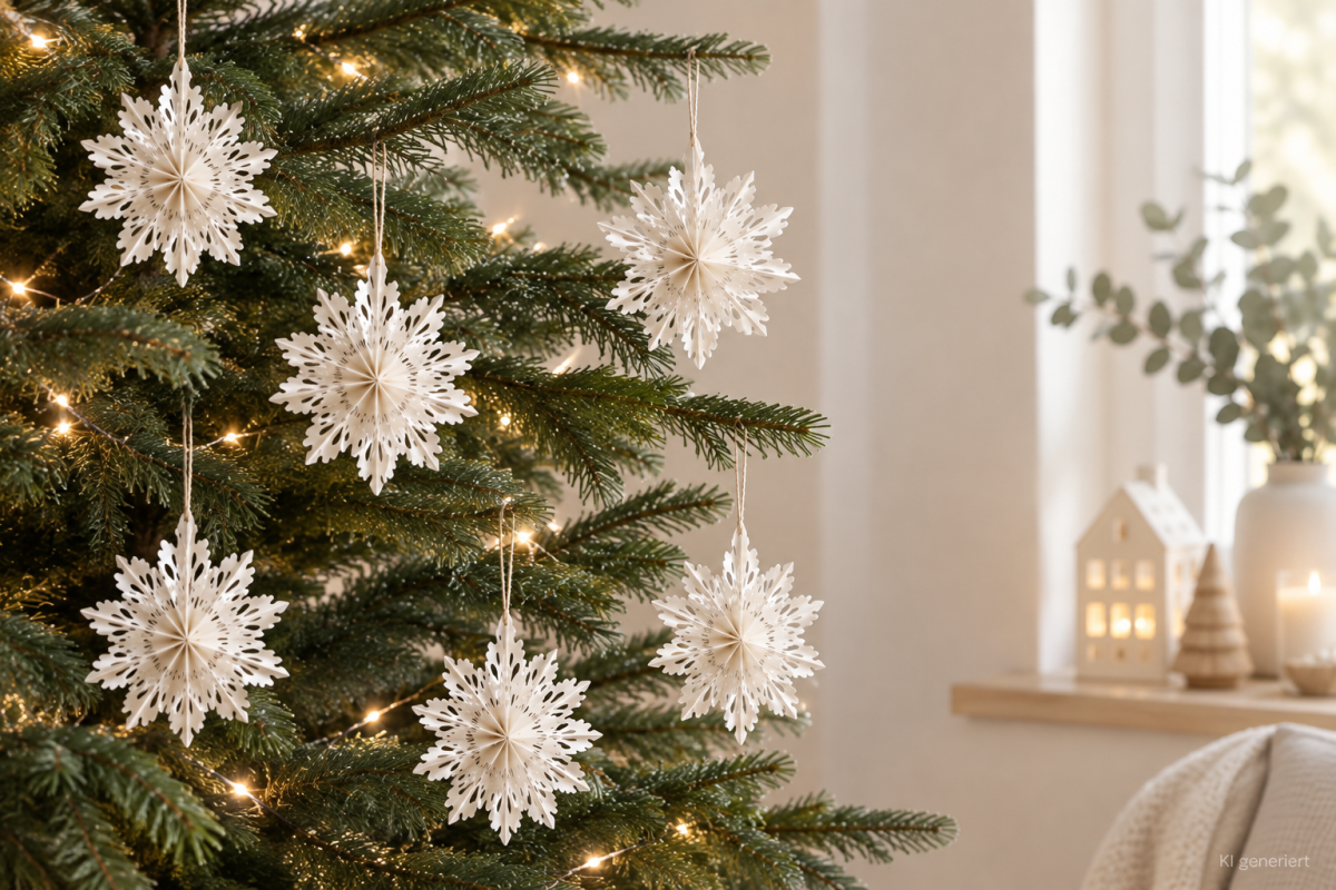 Schneeflocken Weihnachtsdeko Papier